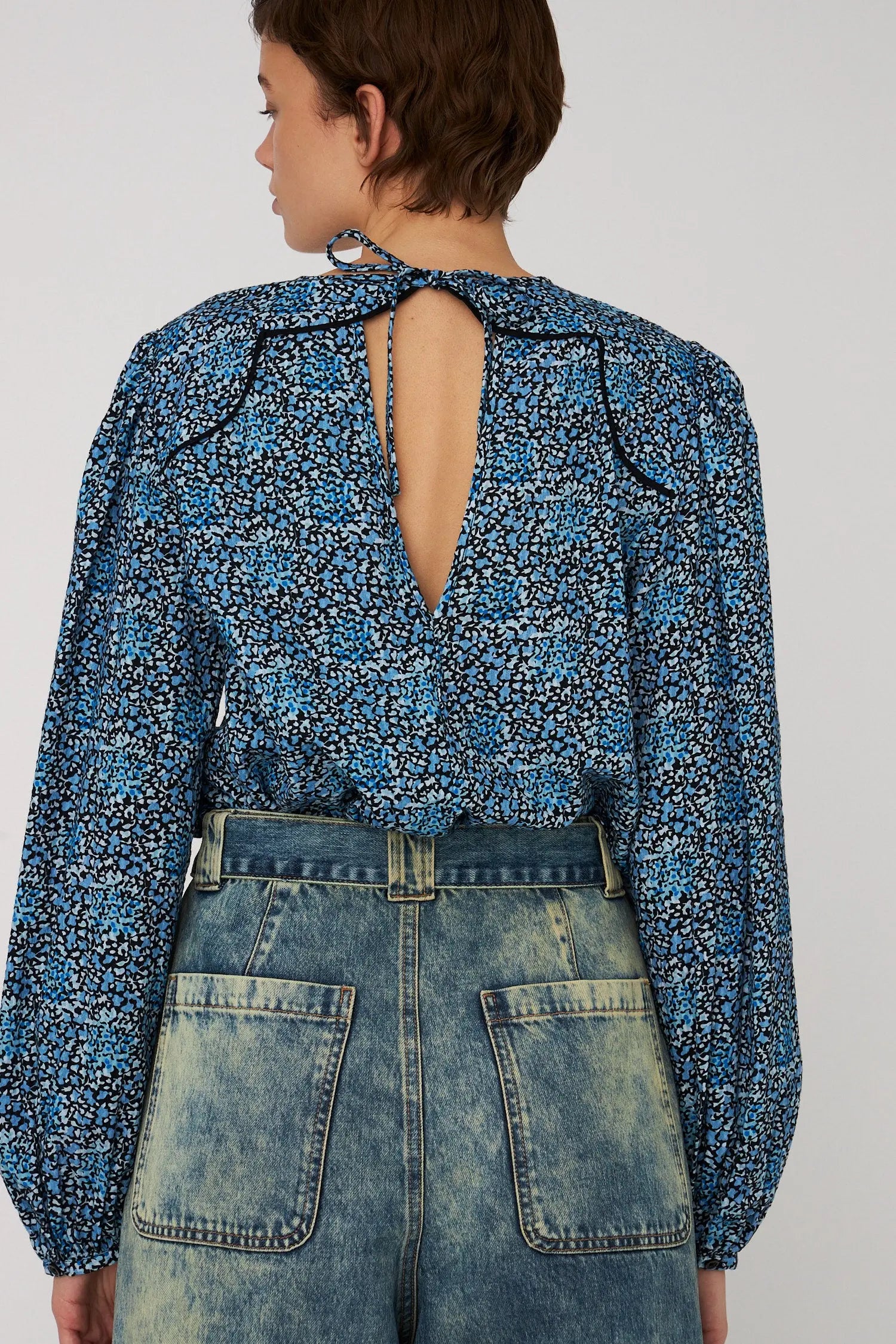 Stella Nova All-Over Printed Blouse Blouse 423 Blue Flowers