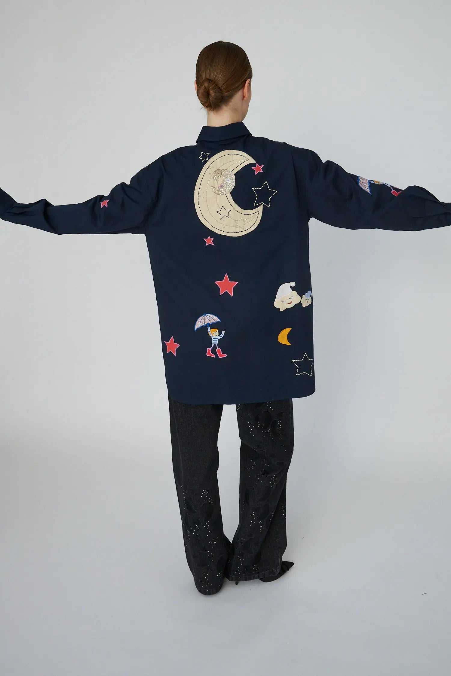 Stella Nova Bead Embellished Shirt Shirt 395 Navy