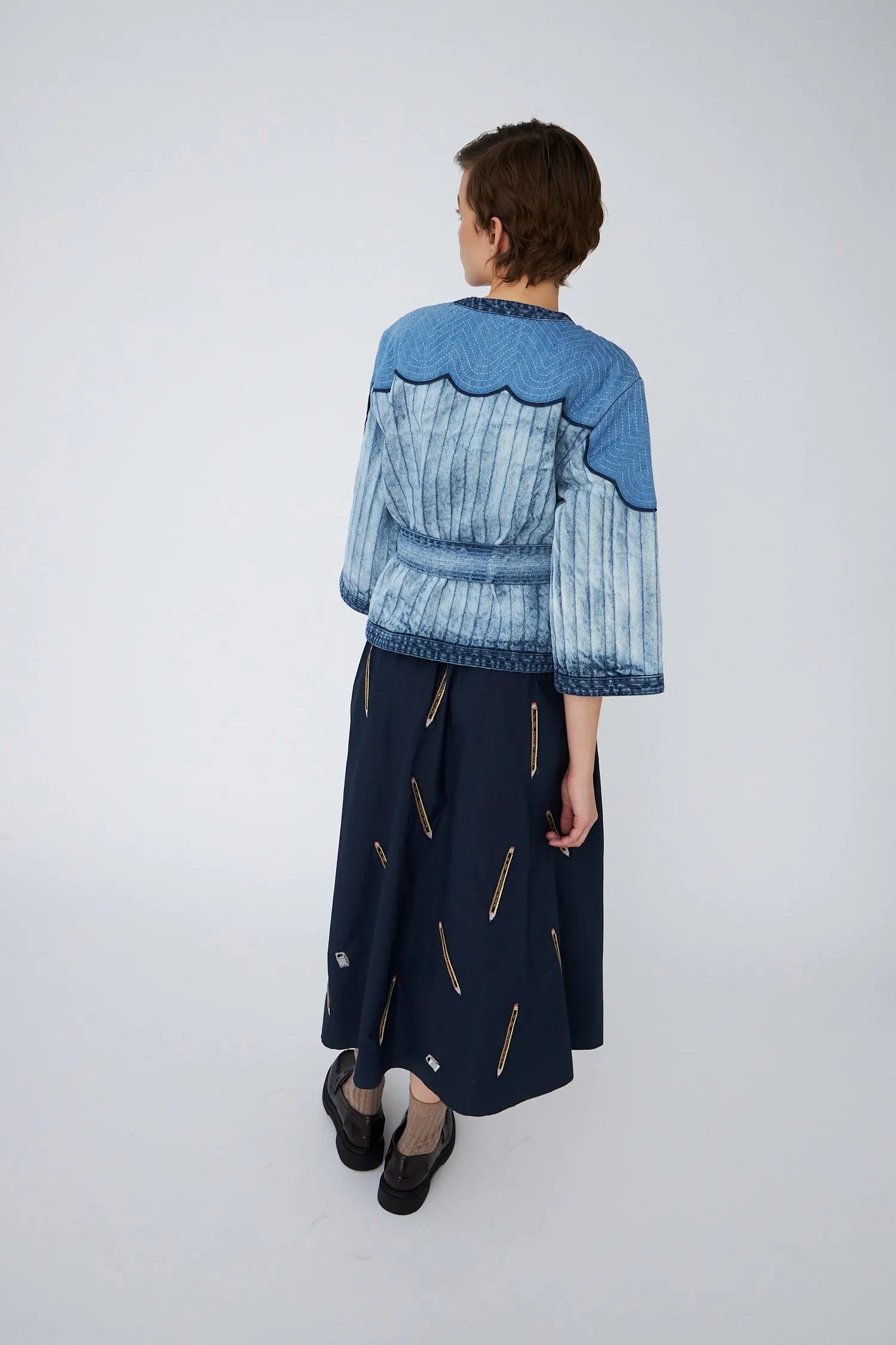 Stella Nova Denim Quilted Jacket Jacket 305 Denim Blue