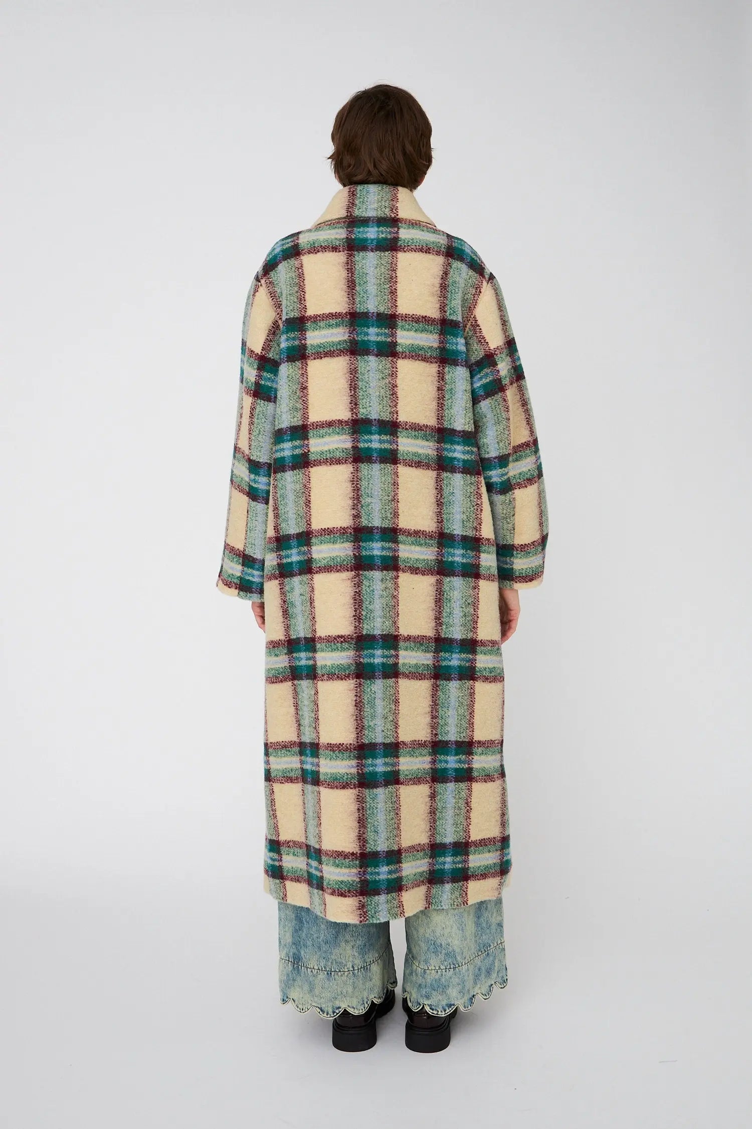 Stella Nova Long Wool Checked Coat Coat 430 Multi Checks
