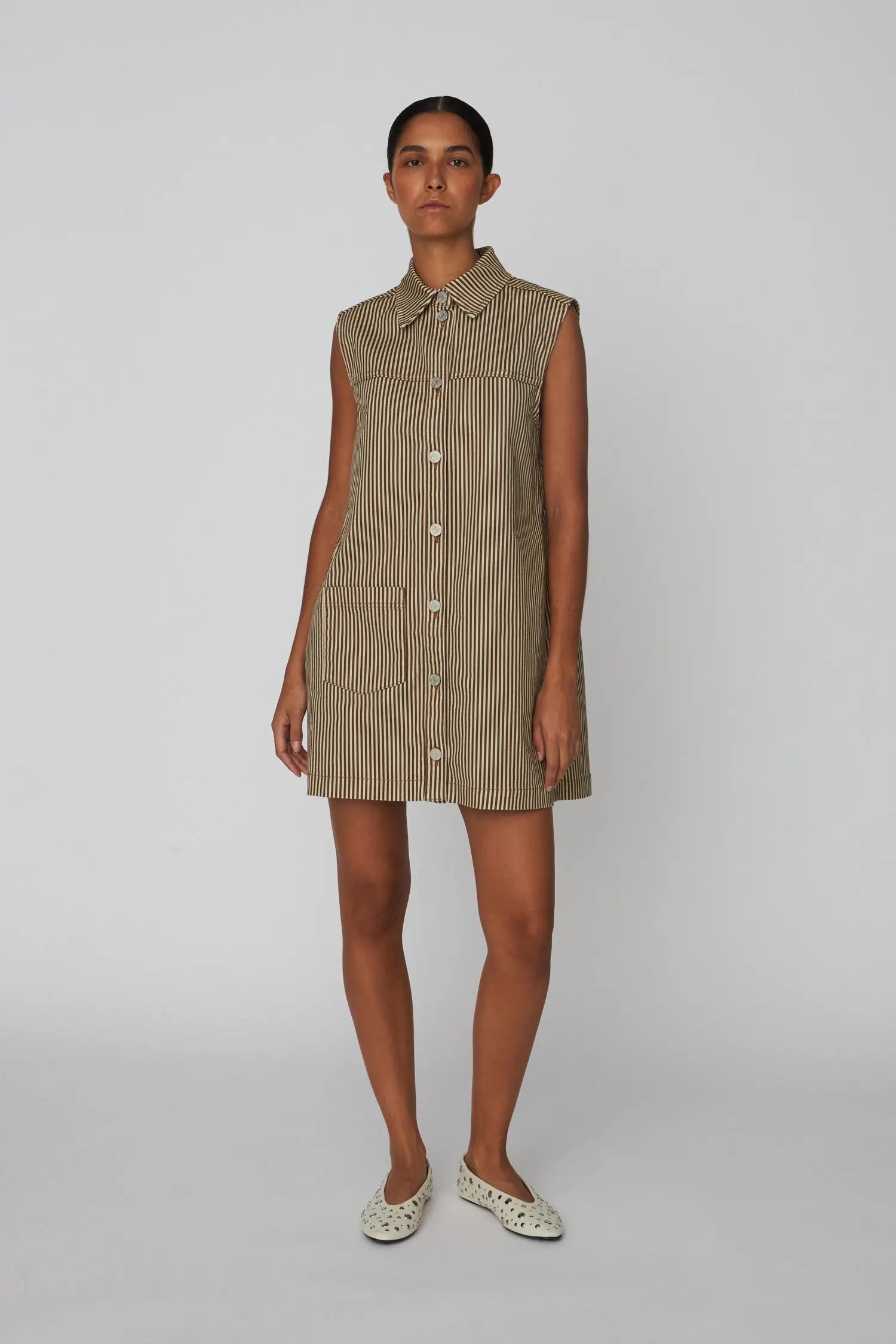 Stella Nova Striped Denim Dress Dress 166 Stripes