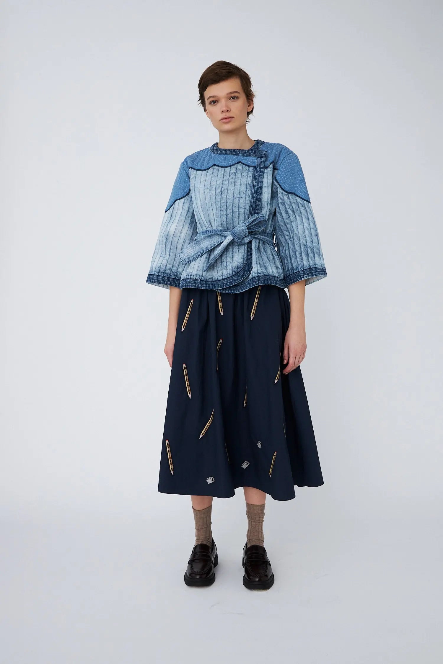 Stella Nova Denim Quilted Jacket Jacket 305 Denim Blue