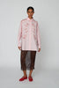 Embroidery Anglaise Oversized Shirt - Pink