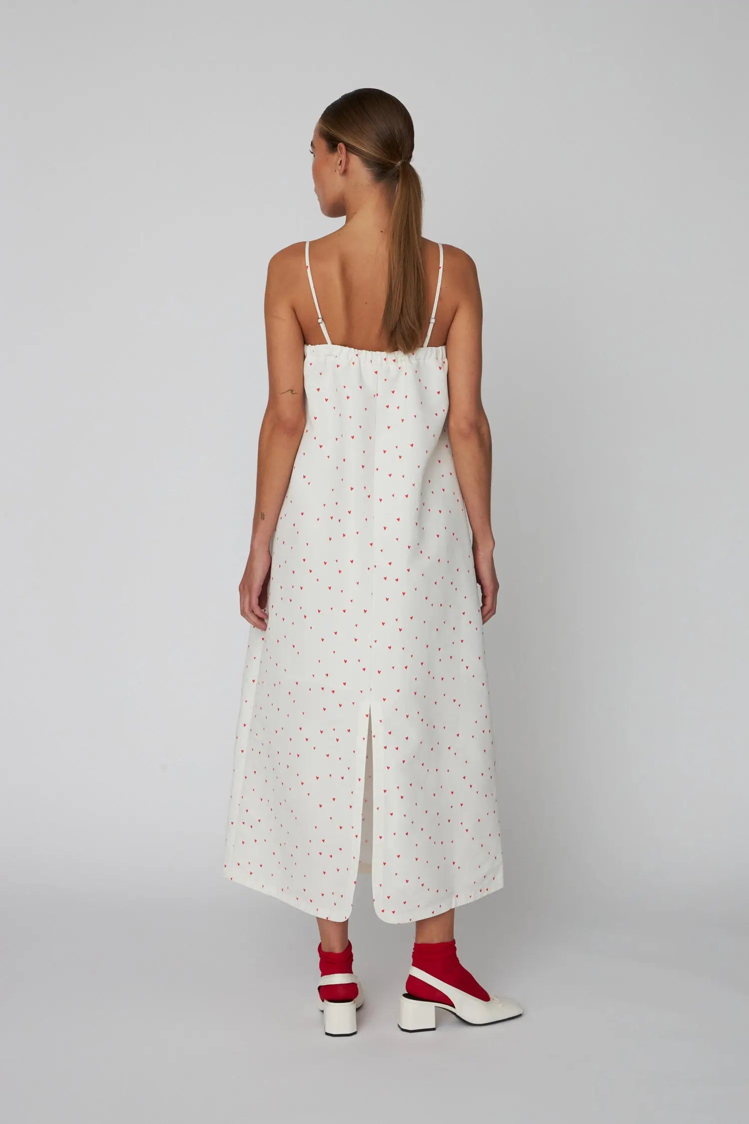 Stella Nova Heart Printed Bow Dress Dress 371 Hearts