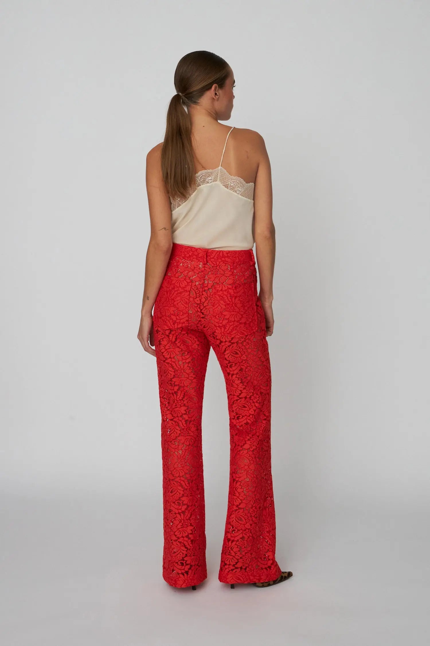 Stella Nova Heavy Lace Pants Pants 327 Red Lips