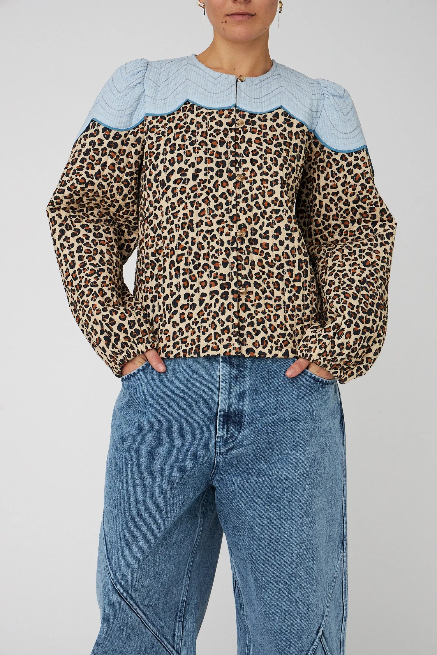 Stella Nova Leopard Jacket with Clouds Jacket 081 Leopard