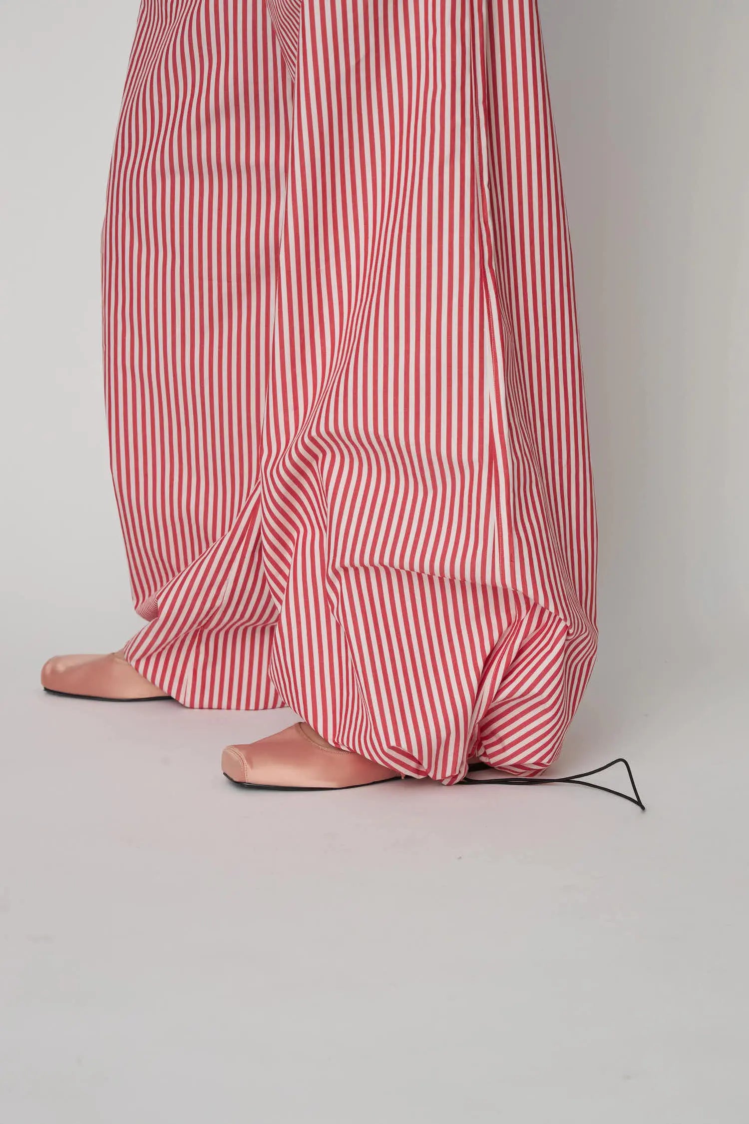 Stella Nova Oversized Striped Cotton Pants Pants 165 Red Stripes