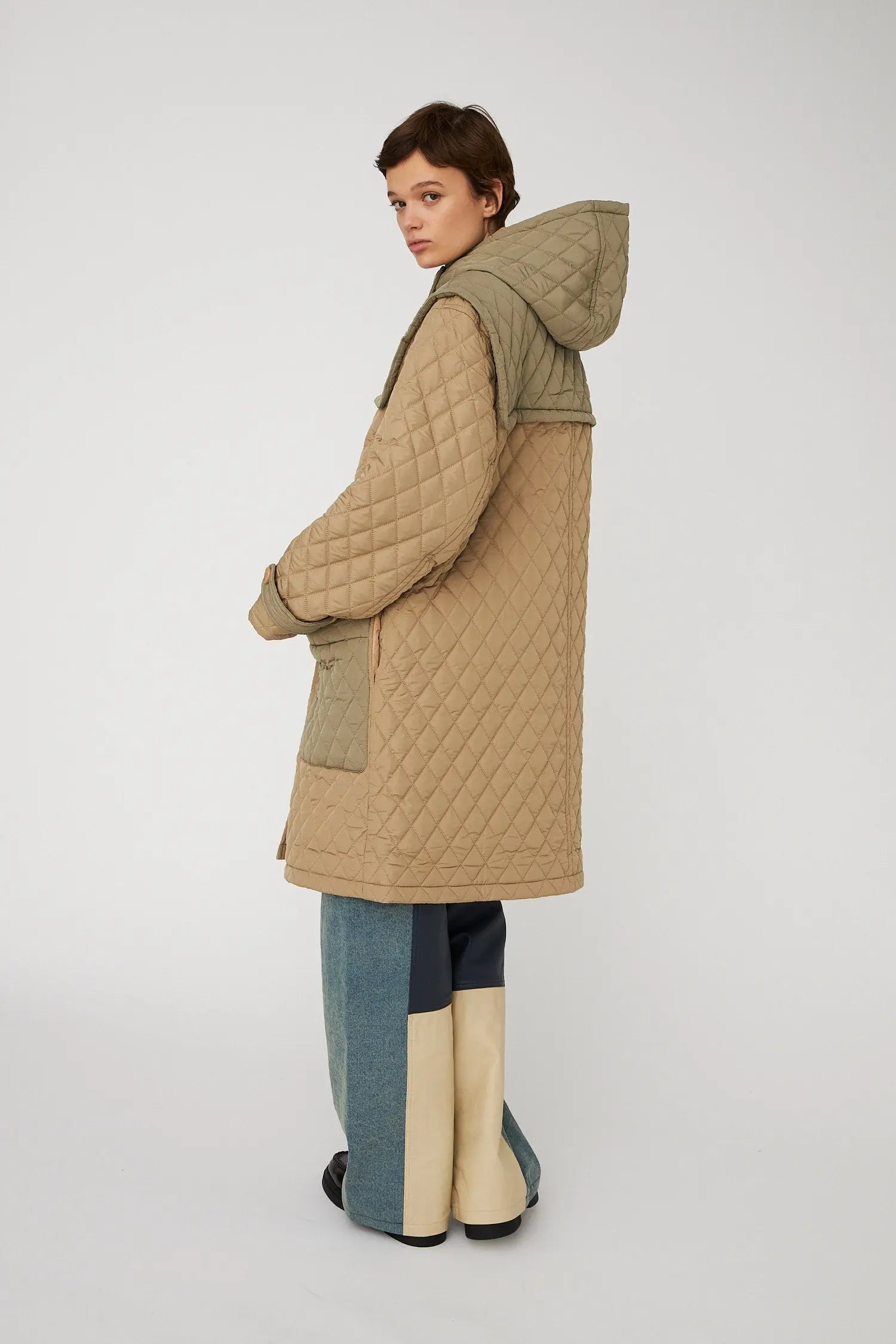 Stella Nova Quilted Duffel Coat Coat 207 Olive