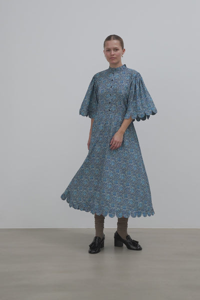 Stella Nova All-Over Printed Midi Dress Dress 423 Blue Flowers