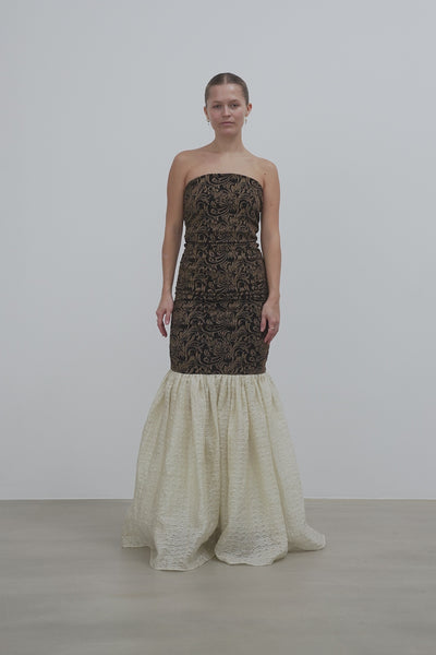 Stella Nova Strapless Jersey Maxi Dress Dress 907 Black/Creme