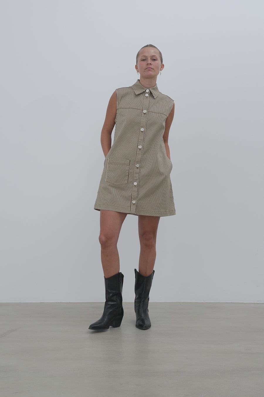 Stella Nova Striped Denim Dress Dress 166 Stripes