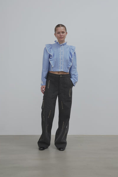 Stella Nova BACK TO SCHOOL Embroidered Pants Pants 993 Almost black