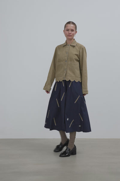 Stella Nova Shirt with Scallop Edge Shirt 055 Dark Sand