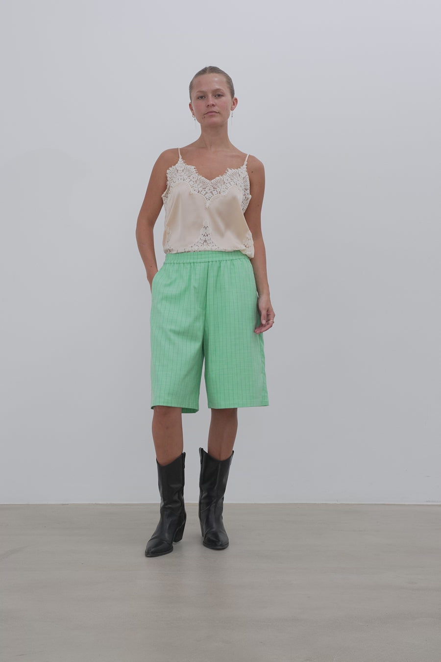 Stella Nova Pin Striped Shorts Short Pants 454 Bright Mint