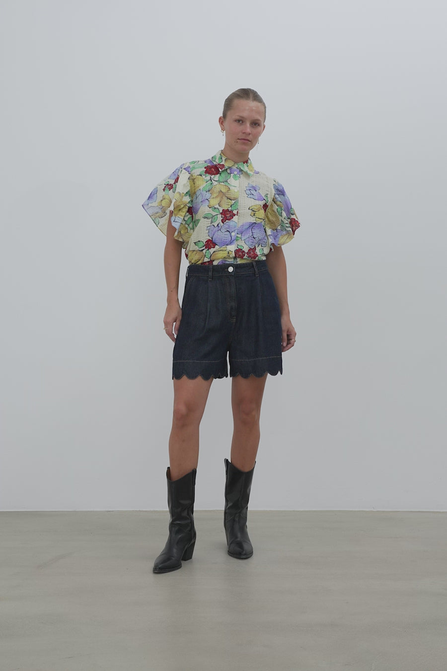 Stella Nova Blue Denim Shorts Short Pants 305 Denim Blue